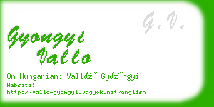 gyongyi vallo business card